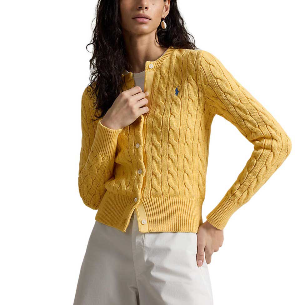 Polo Ralph Lauren Cable Knit Cotton Crewneck Cardigan